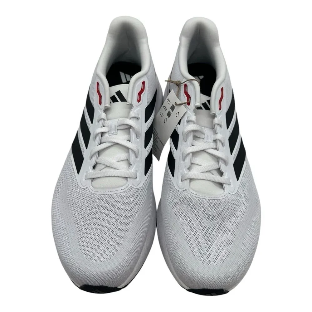 Adidas RunFalcon 5 Running Shoes Men's Size 11.5 WIDE White Black Scarlet IE0551